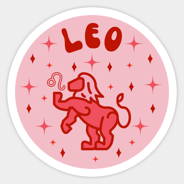 Leo Zodiac Sign Sticker by groovyfolk